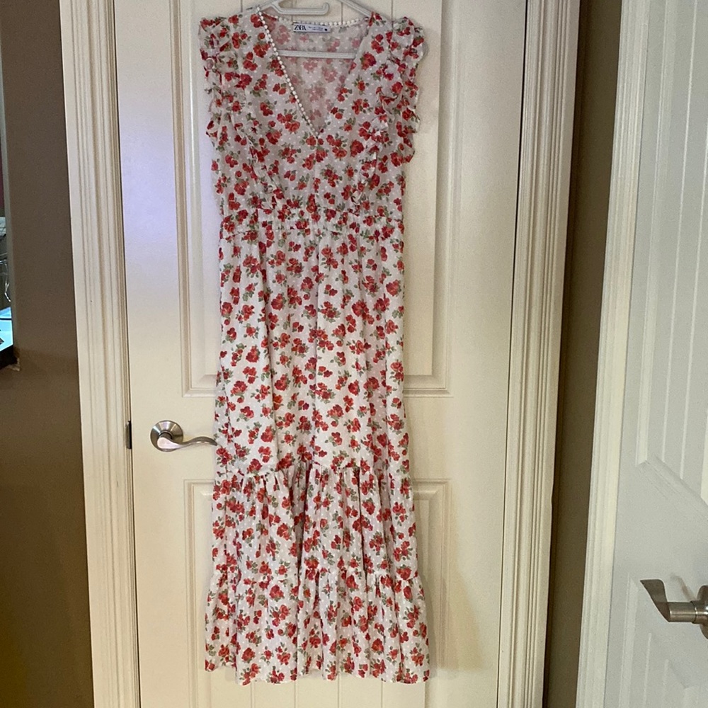 Floral Printed Ruffled Dress